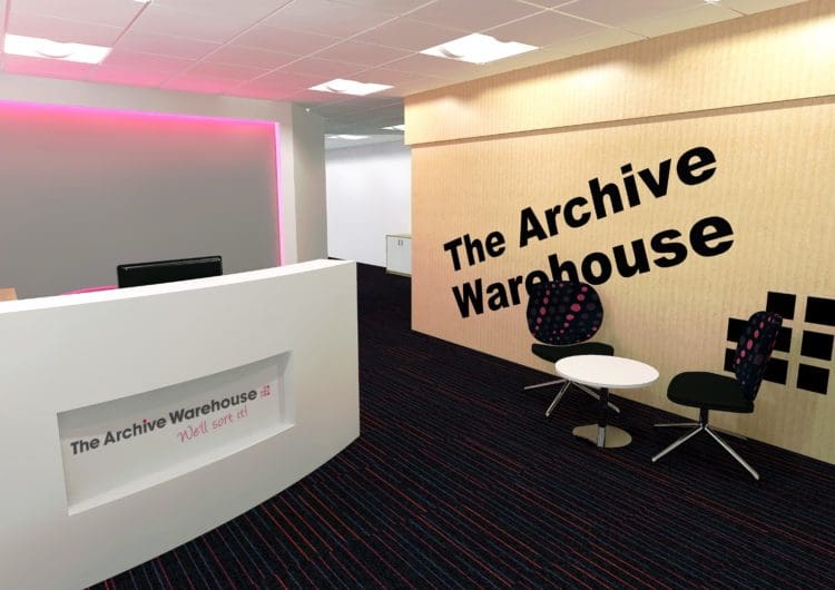 3D Office Interior Design of Archive Warehouse in Kent