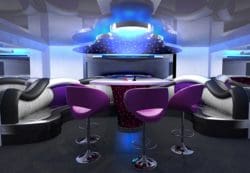Corporate Events Party Bus Interior Design — 3D Render Supplied by Rap Interiors