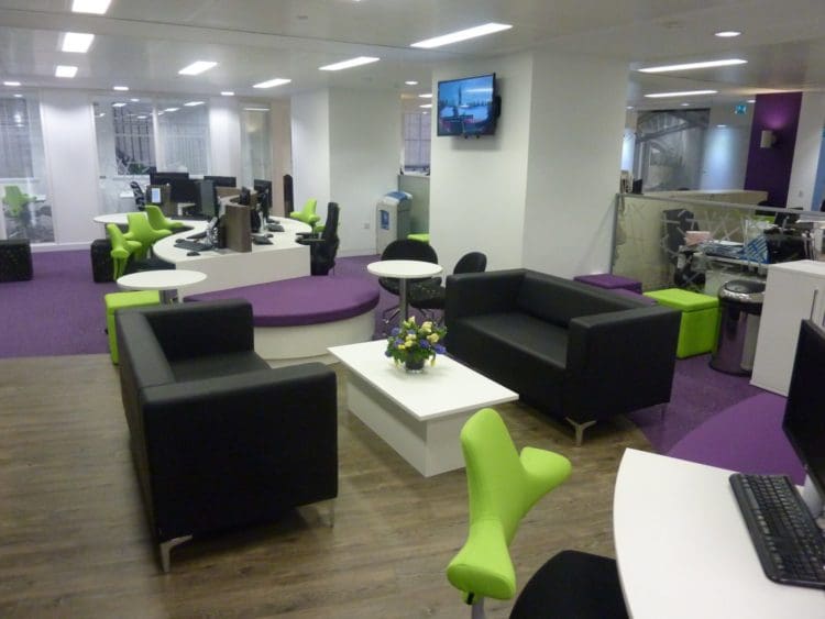 Office Breakout Area Design for Family Mosaic in London