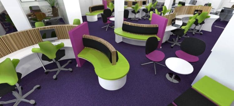 Office Space Planning — 3D Design by London Refurbishment Company Rap Interiors