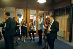 Employees from refurbishment contractors Rap Interiors enjoying reception drinks at the Invicta Chamber awards