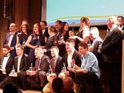 Rap Interiors collecting an award at the Kent Invicta Chamber Awards 2018
