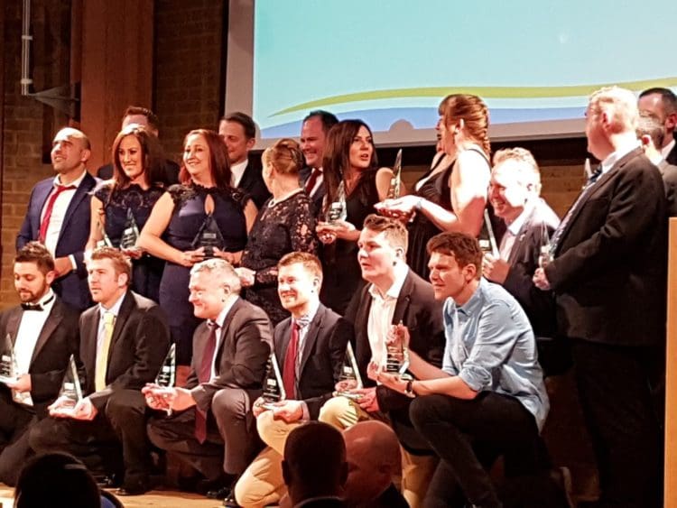 Rap Interiors collecting an award at the Kent Invicta Chamber Awards 2018