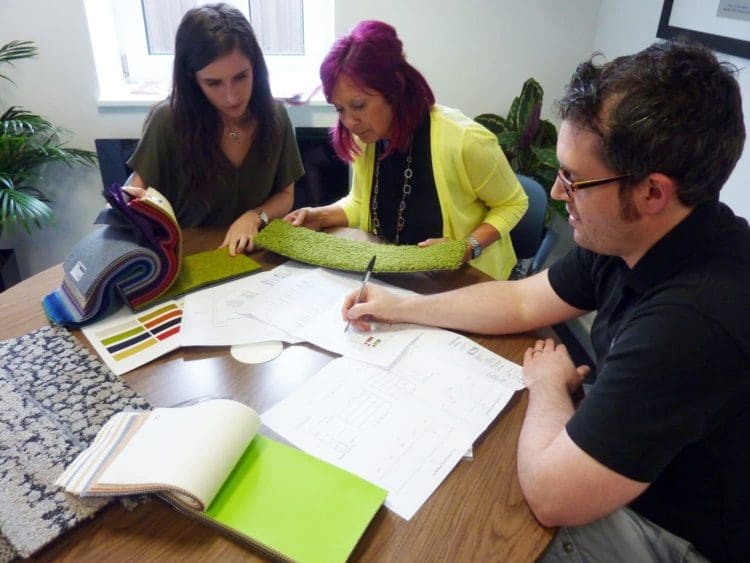The Rap Interiors office interior design team hard at work