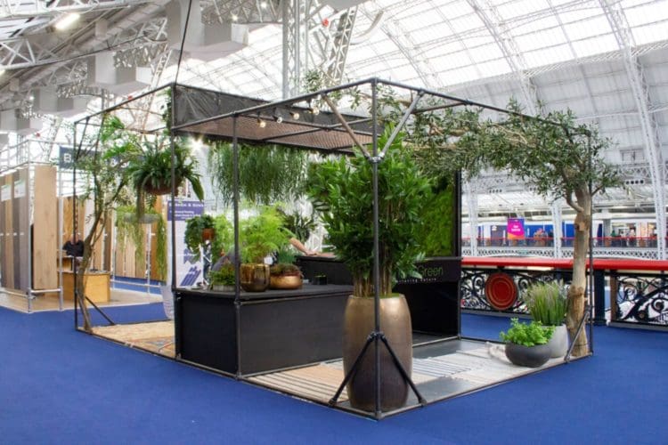 artificial plants on display at the 100 percent design show at the london olympia