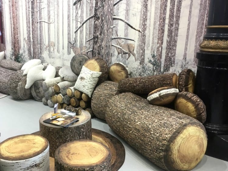 faux forest furniture displayed for interior design companies