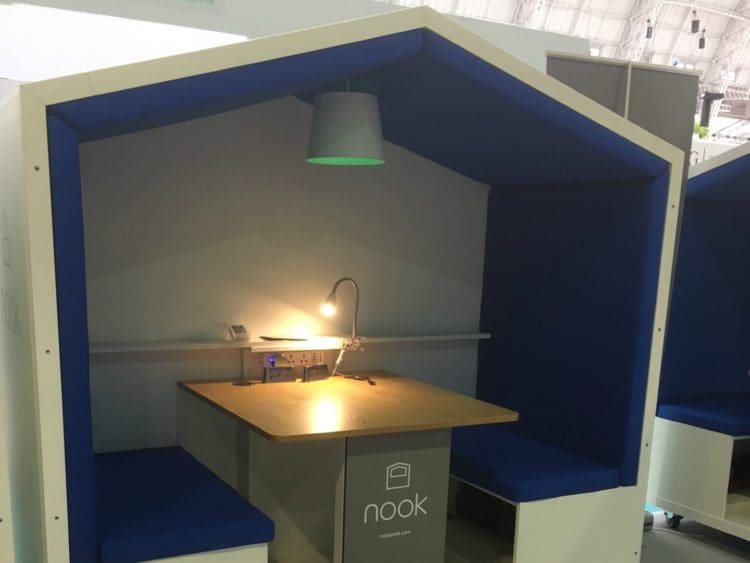 office meeting pod with lockable castors