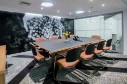 One of Rap's selected office design trends for 2019: a boardroom feature wall