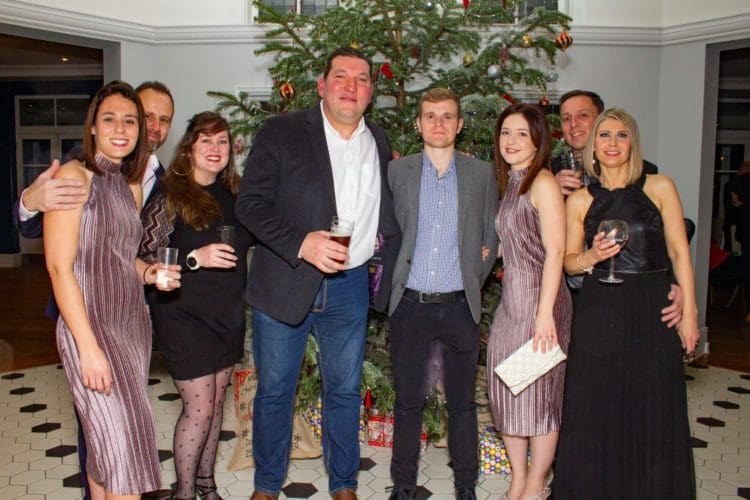 People posing at the Rap Interiors Christmas party 2018