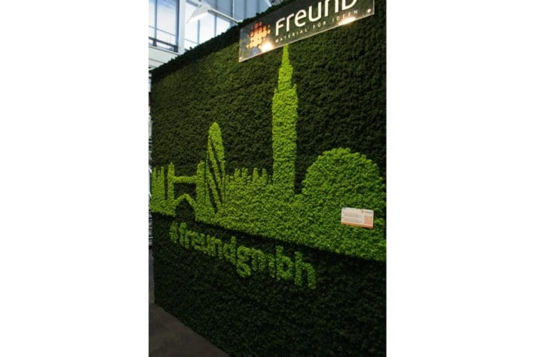 a living wall of foliage on display at the surface design show 2019
