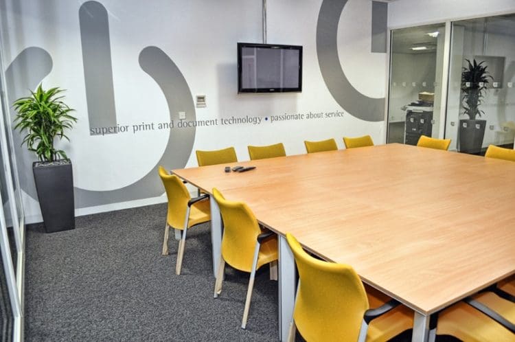 Commercial Office Fit Out with Wall Vinyl — Balreed in Kent — Rap Interiors
