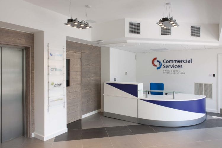 Commercial Services: Modern Office Reception Interior Design and Refurbishment