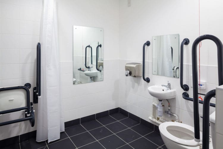 Disability Friendly Toilet Refurbishment for Scania in Kent Fitted Out by Rap Interiors