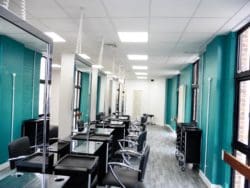 Bright Salon Interiors at East Kent College in Dover Installed by Fit Out Contractor Rap Interiors