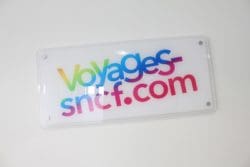 Company Sign for Voyages sncf Installed by Kent Fit Out Company Rap Interiors