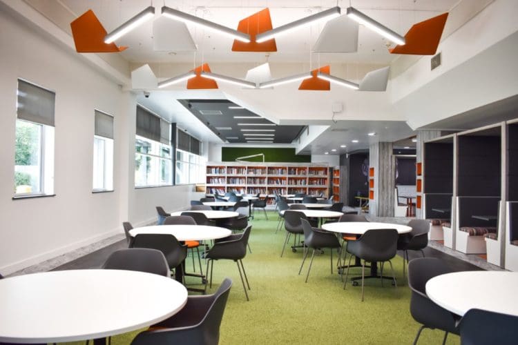 Haringey Sixth Form learning centre with furniture