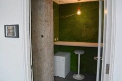 Office Meeting Room with Astro Turf Walls at Hudl London