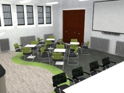 3D School Staff Room Interior Design for Bournville Junior School in Birmingham