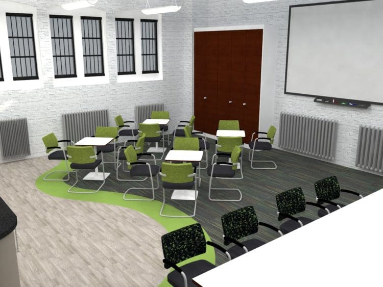 3D School Staff Room Interior Design for Bournville Junior School in Birmingham