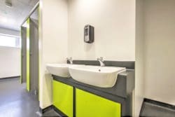 Toilet Fit Out in Sussex for World of Books Carried Out by by Rap Interiors