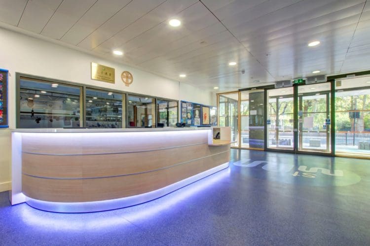 St Mary Magdalene Academy in London - School Reception Area Design and Refurbishment Project - Rap Interiors