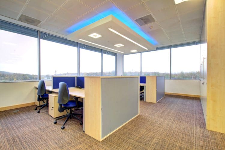Commercial Fit Out with Office Furniture Solutions and a Suspended Ceiling