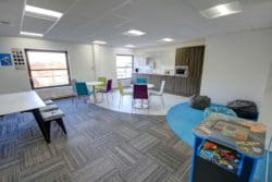 breakout area interior fit out complete with a retro arcade game