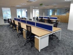 modern office refurbishment with funky new carpet tiles