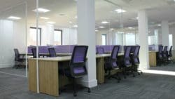 Crowe UK office design with glass partitions