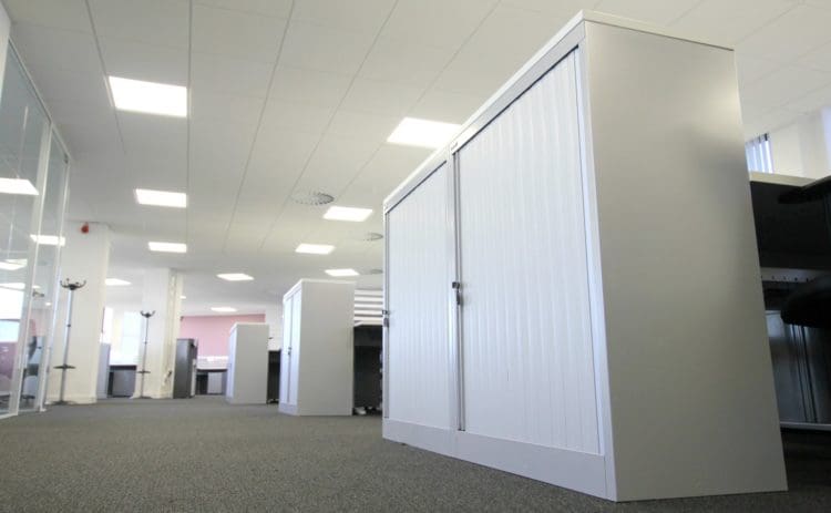 Office Storage Solutions with Sliding Doors Installed by Interior Fit Out Company Rap Interiors