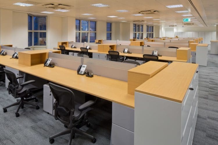 Open plan office interior design