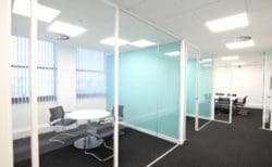 Glass Office Meeting Rooms for RE Project Partners in Bromley