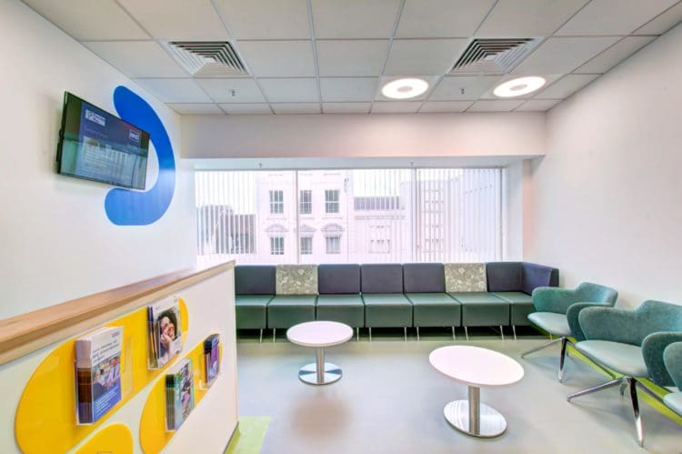 Healthcare Waiting Area Design in Brighton – Designed and Installed by Rap Interiors