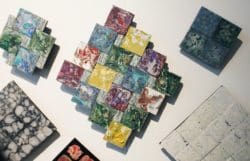 Recycled plastic material made into solid decorations