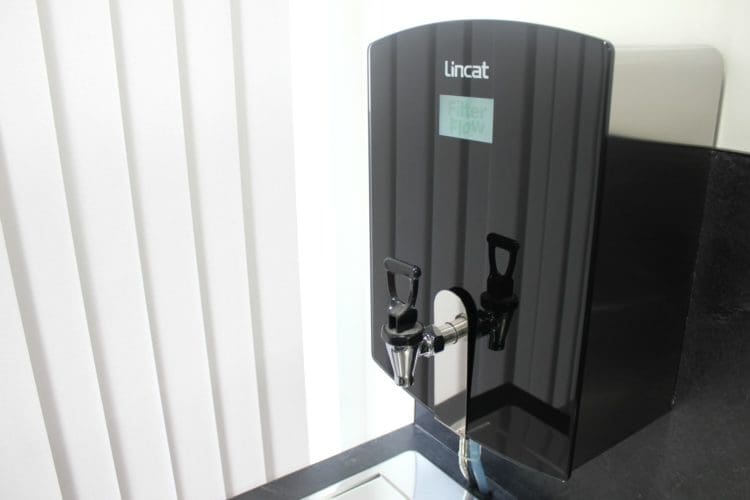 lincat tea boiler installed in an office breakout area by fit out contractors