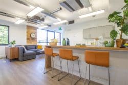 Funky office breakout furniture for a breakfast bar