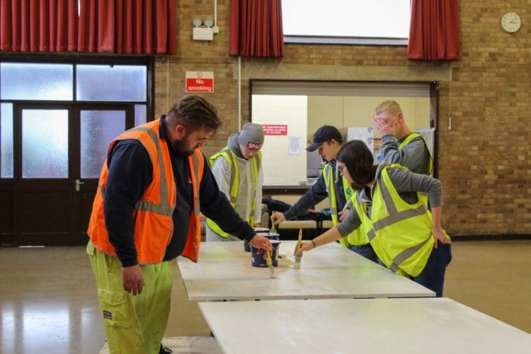 Construction Youth skills workshop with Rap Interiors