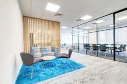 Office fit out project with a client area and waiting furniture