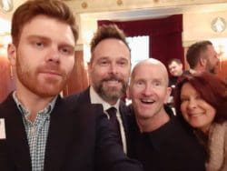 Rap Interiors with Eddie the Eagle at the FIS awards President's Lunch 2020