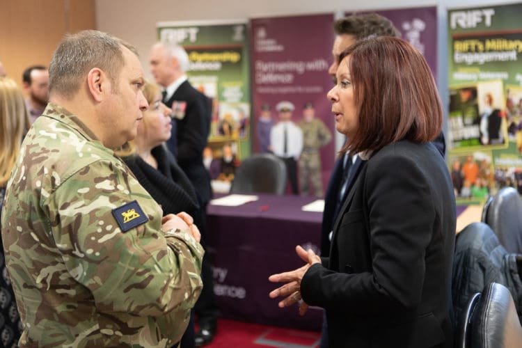 Julie-Anderson at the Rift Group Ashford offices for a Military Covenant Signing