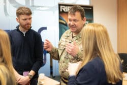 Rap Interiors Marketing Manager Chris Sparham at a Military Covenant signing