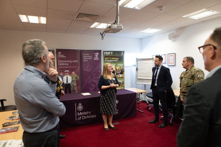 Rap Interiors attending a Military Covenant Event at the Rift Ashford office