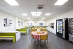 The World of Books Sussex breakout area and canteen designed and refurbished by Rap Interiors