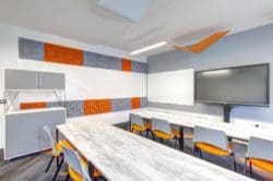 School Acoustic panels with Lego Style Wall Panels
