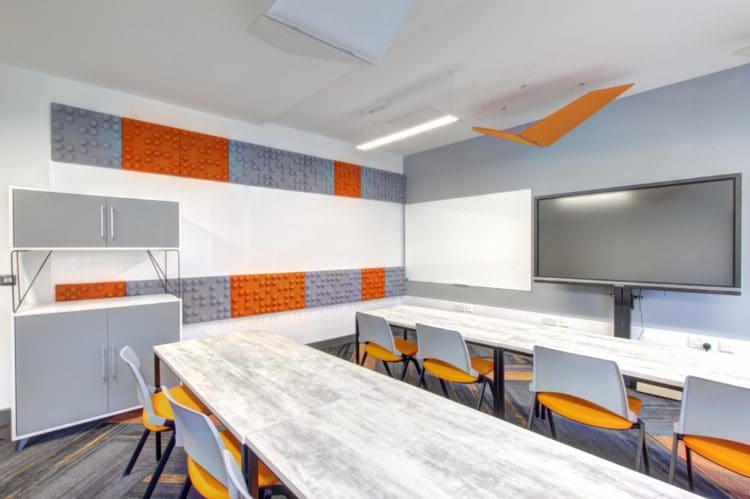 School Acoustic panels with Lego Style Wall Panels