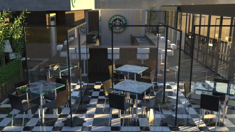 Cafe Shop Uses protective screens