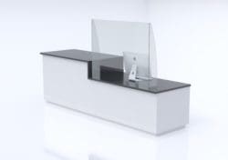 Office Reception Desk with Protective Screen