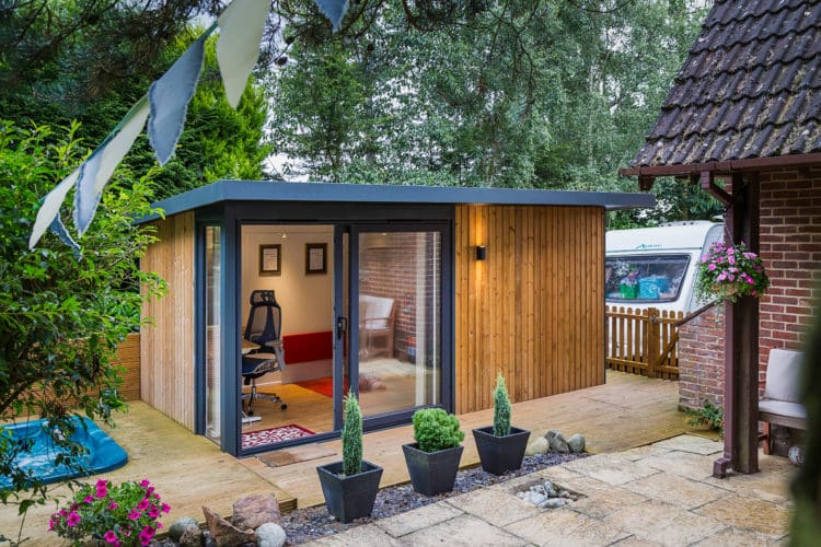 A home office in the garden