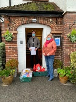Fairlawn Care Home recieving their Christmas presents