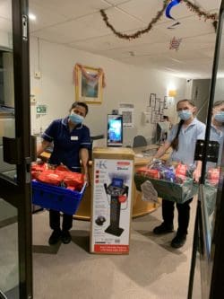 Pilgrims View Care Home in Snodland recieving their Christmas presents